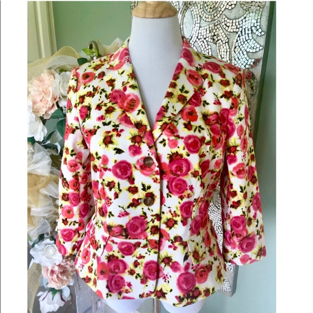 Ann Taylor Floral Blazer Size 8 New with Tags